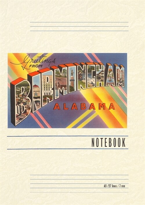 Vintage Lined Notebook Greetings from Birmingham (Paperback)