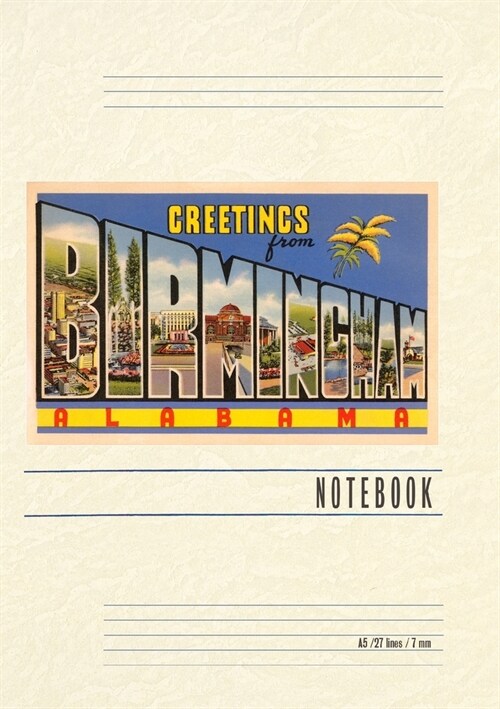 Vintage Lined Notebook Greetings from Birmingham (Paperback)