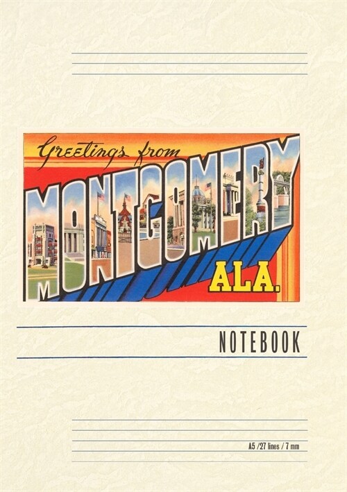 Vintage Lined Notebook Greetings from Montgomery (Paperback)