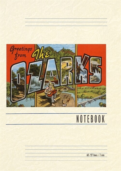 Vintage Lined Notebook Greetings from the Ozarks (Paperback)