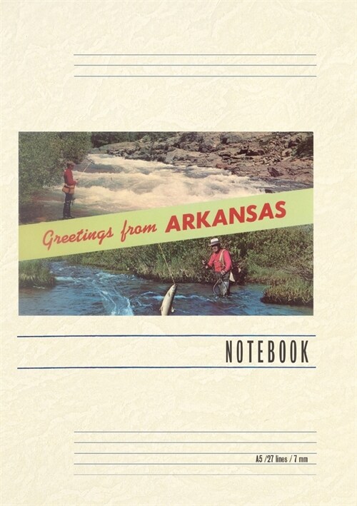 Vintage Lined Notebook Greetings from Arkansas (Paperback)