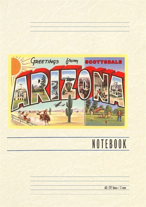 Vintage Lined Notebook Greetings from Scottsdale, Arizona (Paperback)