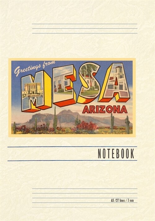 Vintage Lined Notebook Greetings from Mesa (Paperback)
