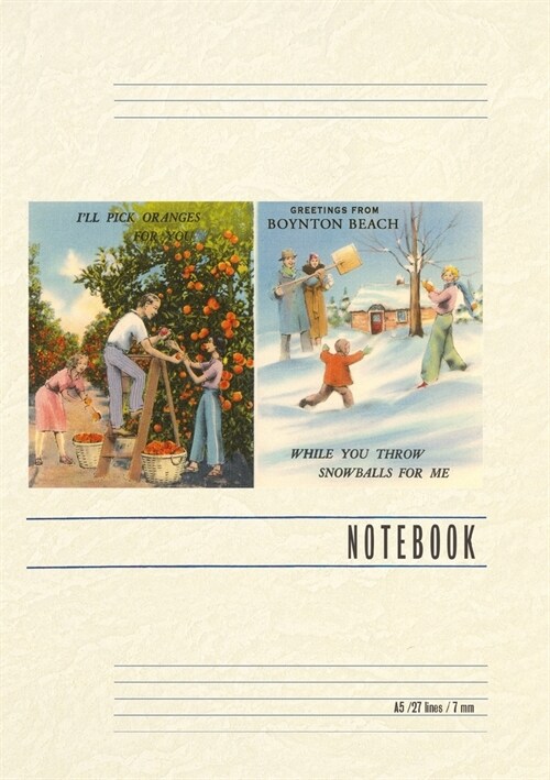 Vintage Lined Notebook Greetings from Boynton Beach (Paperback)