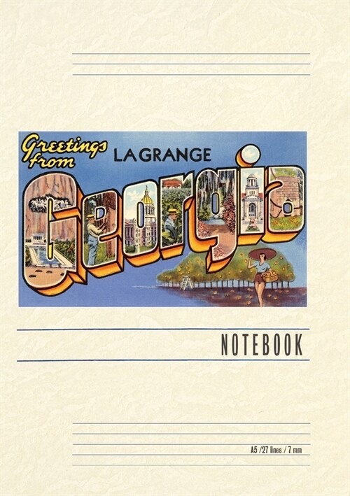 Vintage Lined Notebook Greetings from La Grange (Paperback)