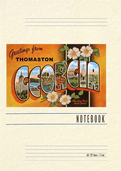 Vintage Lined Notebook Greetings from Thomaston (Paperback)