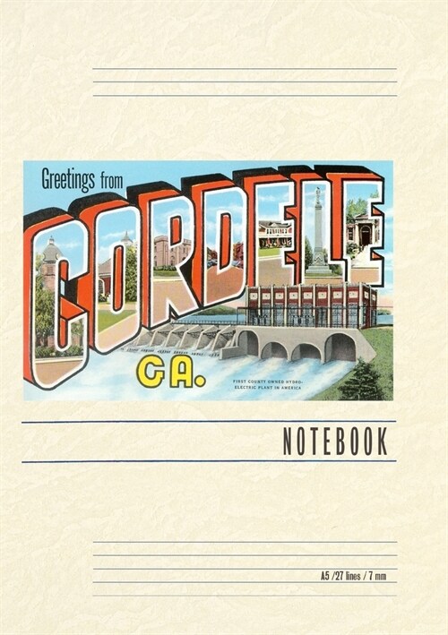 Vintage Lined Notebook Greetings from Cordele (Paperback)