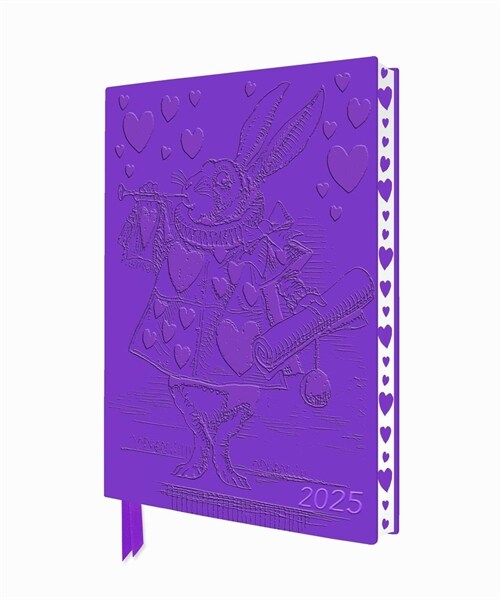 Alice in Wonderland 2025 Artisan Art Vegan Leather Diary Planner - Page to View with Notes (Diary or journal)