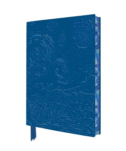 Vincent van Gogh: The Starry Night 2025 Artisan Art Vegan Leather Diary Planner - Page to View with Notes (Diary or journal)