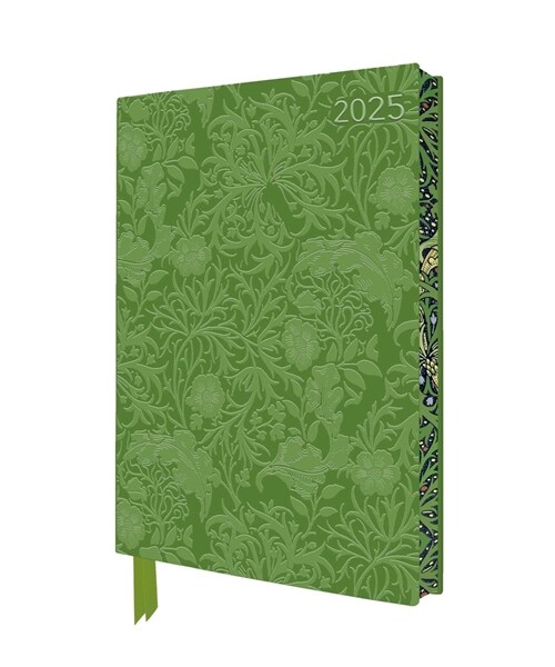 William Morris: Seaweed 2025 Artisan Art Vegan Leather Diary Planner - Page to View with Notes (Diary or journal)