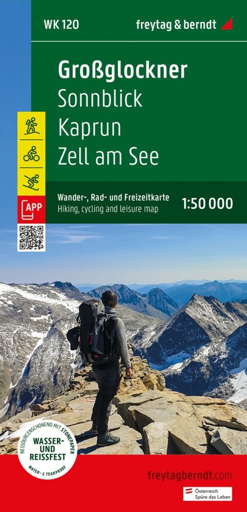 Grossglockner, Sonnblick, Kaprun, Zell am See : Hiking, Cycling and Leisure Map (Sheet Map, flat)