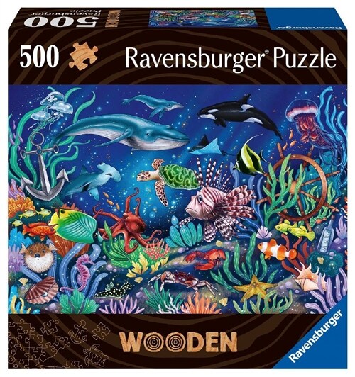 Ravensburger Puzzle 17515 - Unten im Meer - 500 Teile Holzpuzzle fur Kinder und Erwachsene ab 14 Jahren, mit stabilen, individuellen Puzzleteilen und (Game)