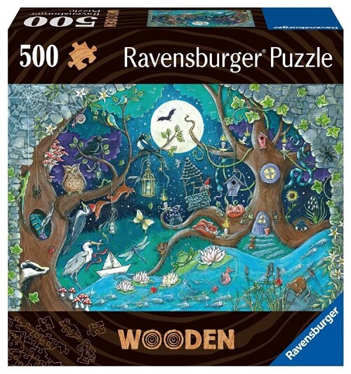 Ravensburger Puzzle 17516 - Fantasy Forest - 500 Teile Holzpuzzle fur Kinder und Erwachsene ab 14 Jahren, mit stabilen, individuellen Puzzleteilen und (Game)