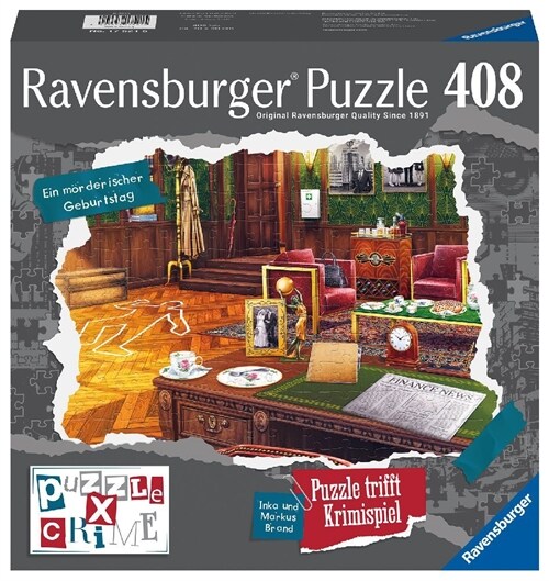 Ravensburger Puzzle X Crime - Ein morderischer Geburtstag - 408 Teile Puzzle-Krimispiel fur 1-4 Spieler (Game)