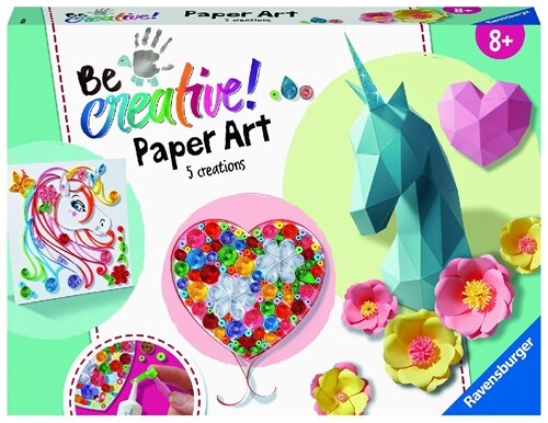 Ravensburger 182368 BeCreative Paper Art, DIY fur Kinder ab 8 Jahren (Game)