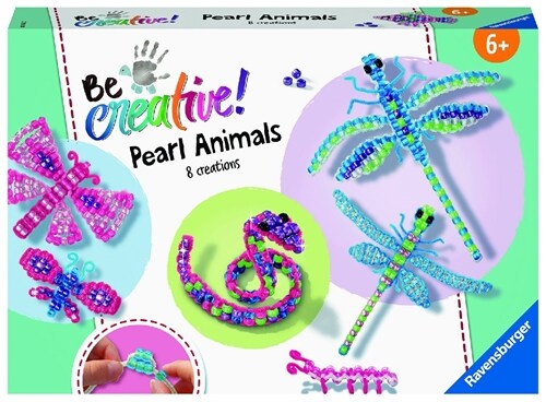 Ravensburger 18247 BeCreative Pearl Animals fadeln, DIY fur Kinder ab 6 Jahren (Game)