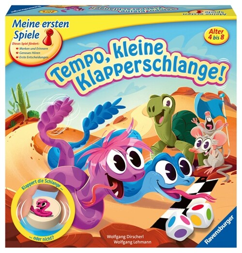 Ravensburger 20950 - Tempo, kleine Klapperschlange! - Wettlauf- und Merkspiel fur Kinder ab 4 Jahren - Gesellschaftspiel geeignet fur 2-4 Spieler (Game)