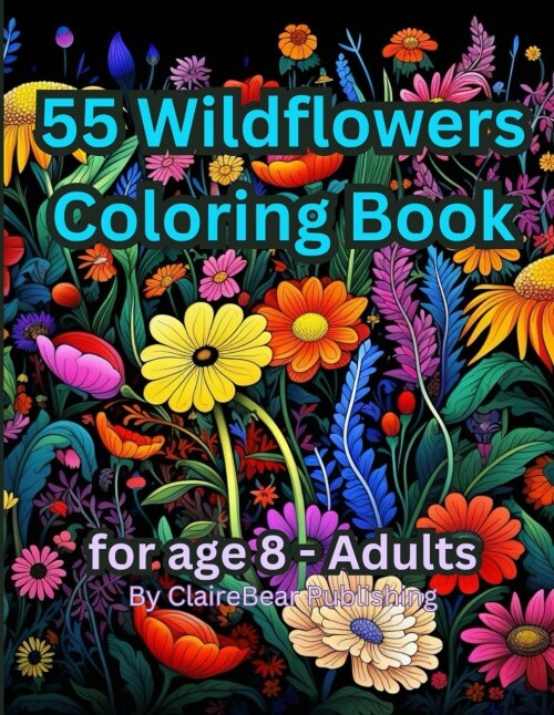 55 Wildflowers Coloring Book (Paperback)