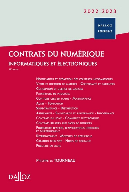 Contrats du numerique : informatiques et electroniques : 2022-2023 (Hardcover)