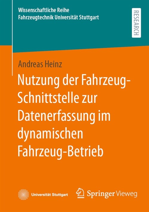 Nutzung Der Fahrzeug-Schnittstelle Zur Datenerfassung Im Dynamischen Fahrzeug-Betrieb (Paperback, 1. Aufl. 2024)