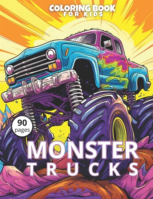 Monster Trucks: Coloring book for kids (Paperback)