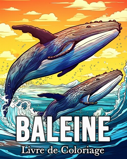 Baleine Livre de Coloriage: 50 Images Mignonnes pour Lutter Contre le Stress et se D?endre (Paperback)
