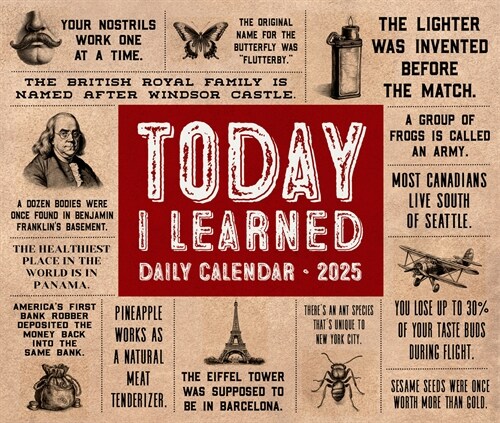 Today I Learned (Til) 2025 6.2 X 5.4 Box Calendar (Daily)