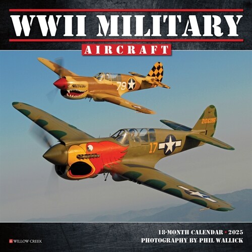 WWII Military Aircraft 2025 7 X 7 Mini Wall Calendar (Mini)