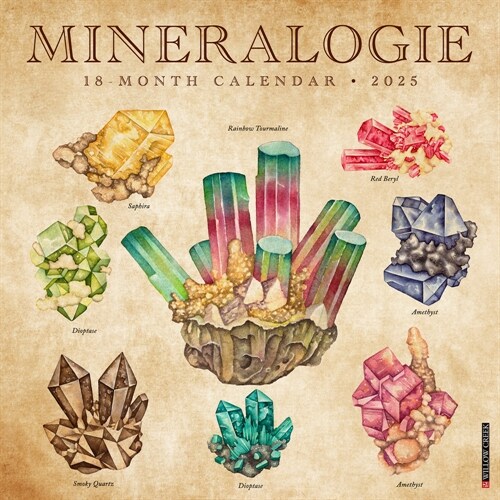 Mineralologie 2025 12 X 12 Wall Calendar (Wall)
