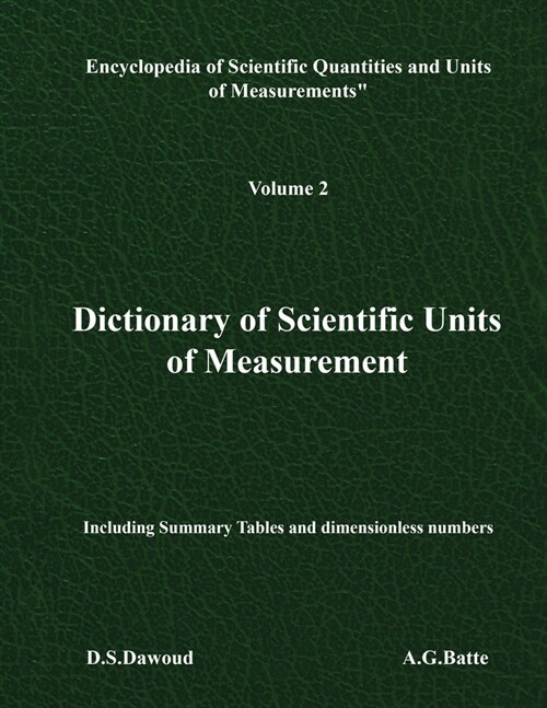 Dictionary of Scientific Units of Measurement - Volume II (Paperback)