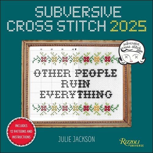 Subversive Cross Stitch 2025 Wall Calendar (Wall)