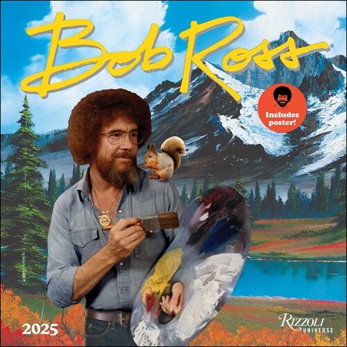 Bob Ross 2025 Wall Calendar (Wall)