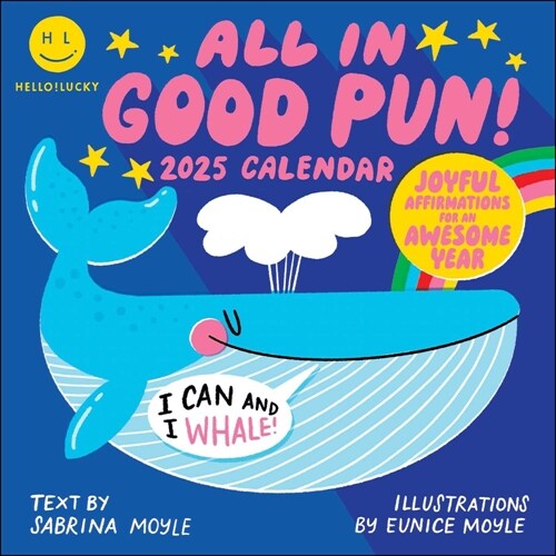 알라딘 Hello!Lucky All in Good Pun 2025 Wall Calendar Joyful