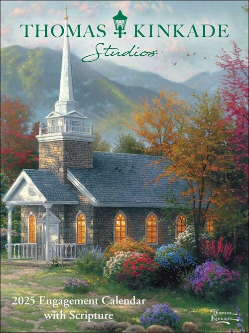 Thomas Kinkade Studios 12-Month 2025 Monthly/Weekly Engagement Calendar with Scr (Desk)