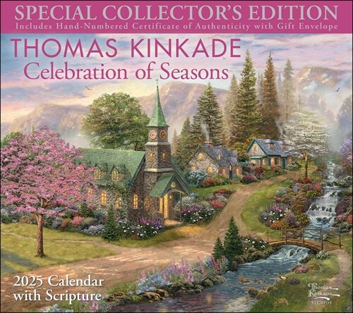 Thomas Kinkade Special Collectors Edition with Scripture 2025 Deluxe Wall Calen: Celebration of Seasons (Wall)