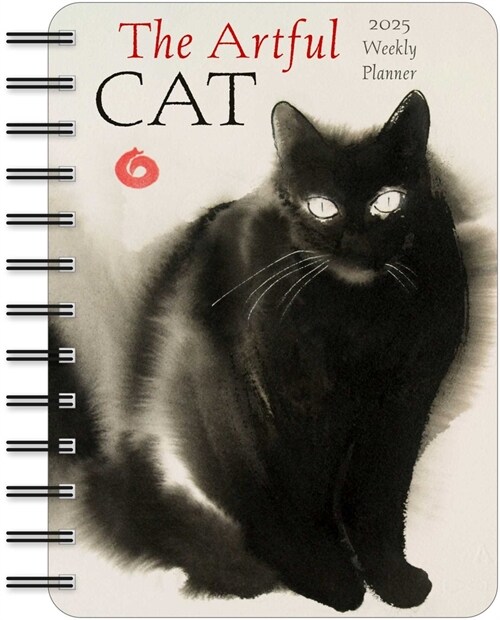 The Artful Cat 2025 Weekly Planner Calendar: Brush and Ink Watercolor Paintings by Endre Penov? (Desk)