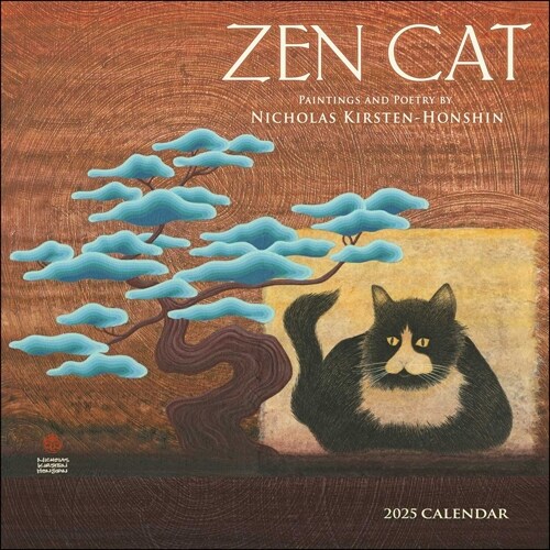 Zen Cat 2025 Wall Calendar: Paintings and Poetry by Nicholas Kirsten-Honshin (Wall)