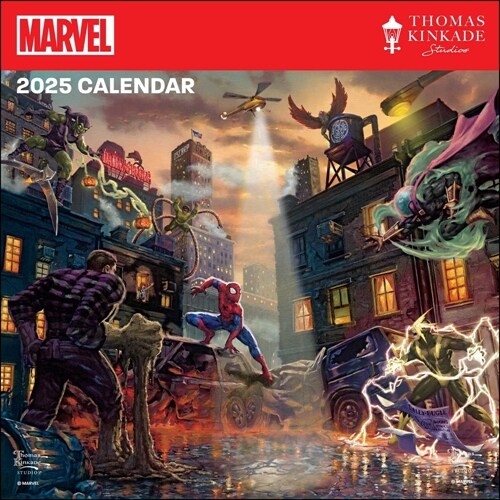 Marvel by Thomas Kinkade Studios 2025 Wall Calendar (Wall)