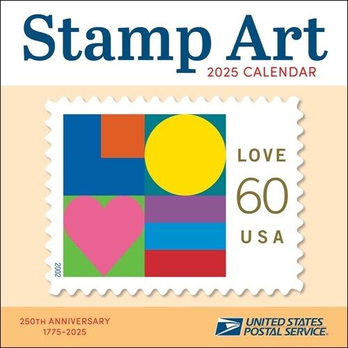United States Postal Service Stamp Art 2025 Wall Calendar (Wall)
