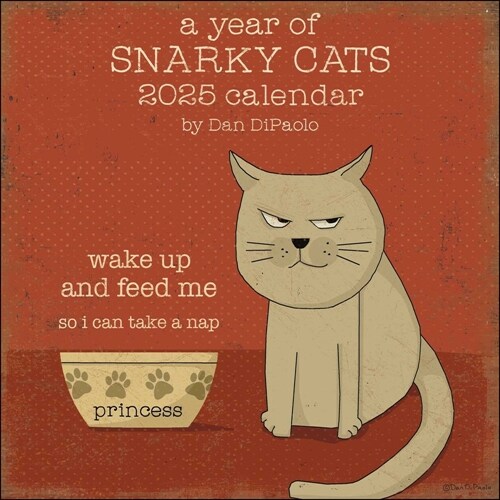 A Year of Snarky Cats 2025 Wall Calendar (Wall)