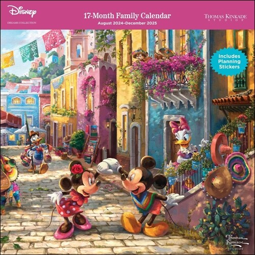 Disney Dreams Collection by Thomas Kinkade Studios: 17-Month 2024-2025 Family Wa (Wall)