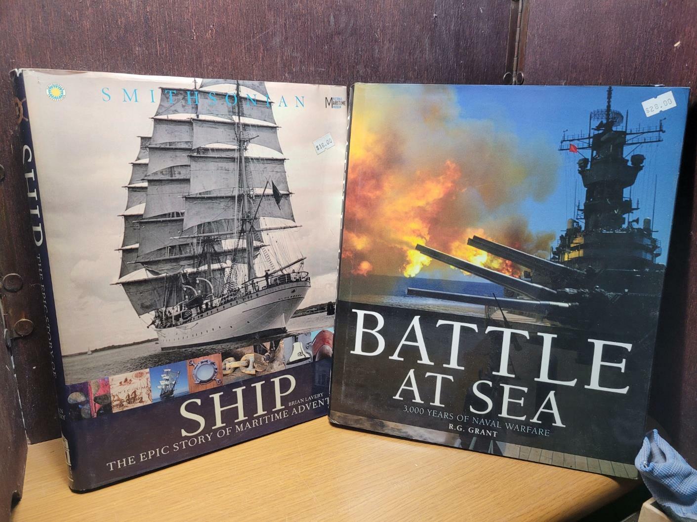 [중고] SHIP the epic story of maritime adventure + BATTLE AT SEA [양장본/실사진 참고] (.)
