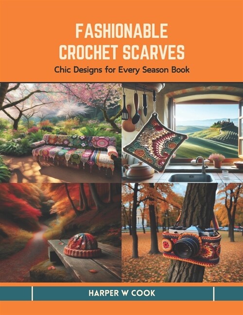 Fashionable Crochet Scarves: Chic Designs for Every Season Book (Paperback)