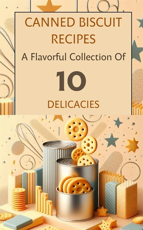 Canned Biscuit Recipes A Flavorful Collection Of 10 Delicacies: Beige Blush Brown Modern Elegant Minimalistic Illustrated Cover Image Design (Paperback)