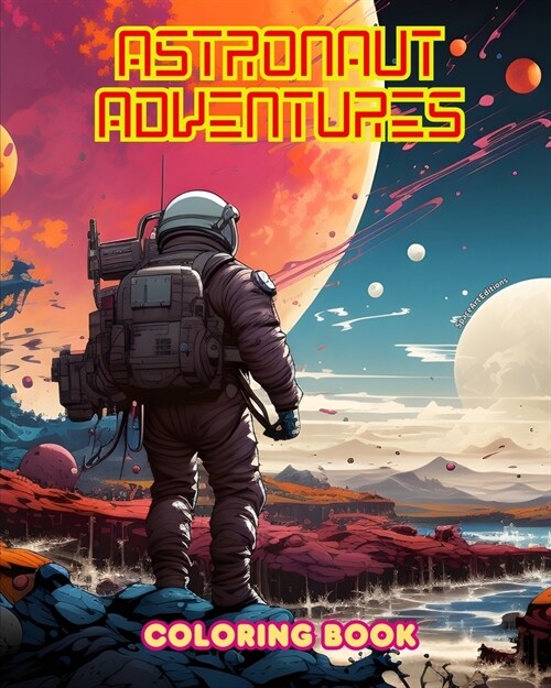 Astronaut Adventures - Coloring Book - Artistic Collection of Space Designs: Planets, Astronauts and Much More!: Enhance Your Creativity and Relax by (Paperback)