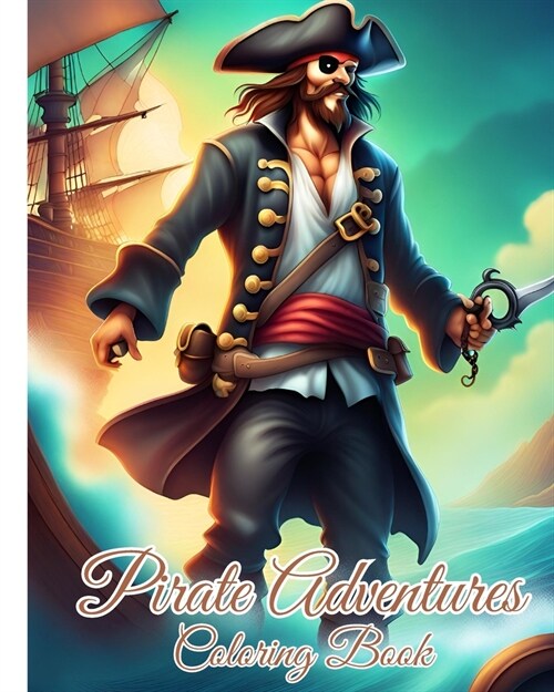 Pirate Adventures Coloring Book For Kids: Gold Chests, Skulls, Pirates Ship, Treasure Island Scenes Coloring Pages (Paperback)