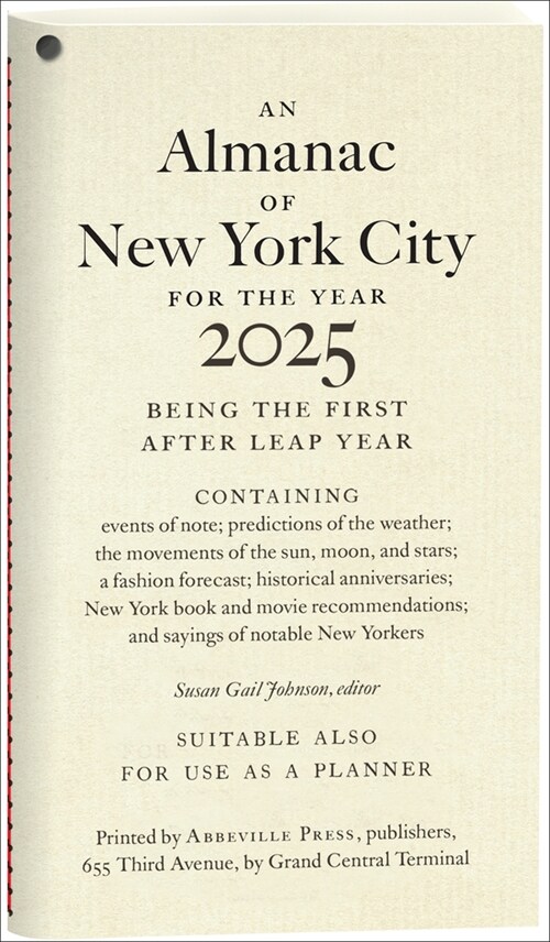 An Almanac of New York City for the Year 2025 (Paperback)