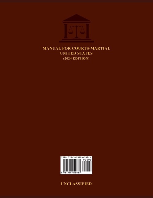 Manual for Courts-Martial United States (2024 Edition) (Paperback)