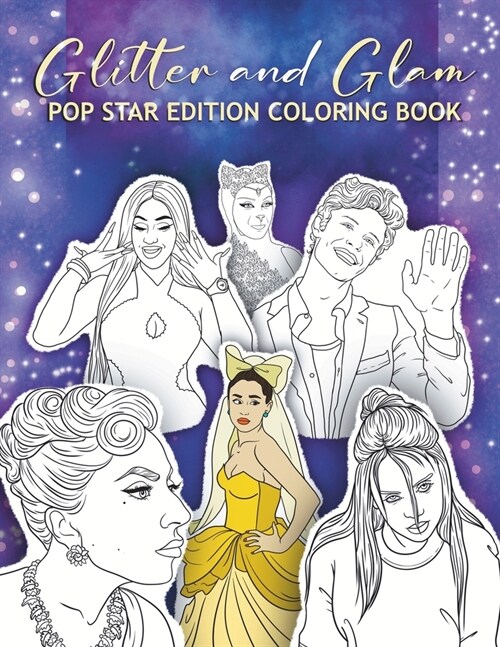 Glitter and Glam Pop Star Edition Coloring Book (Paperback)