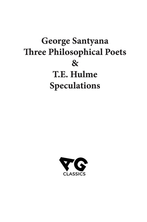 Three Philosophical Poets and Speculations (Hardcover)